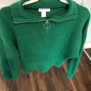 H&M green classy sweater